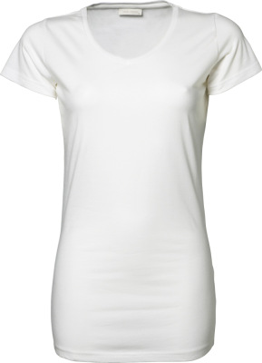 Tee Jays - Ladies Stretch Tee Extra Long (White)