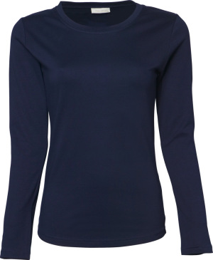 Tee Jays - Ladies Longsleeve Interlock T-Shirt (Navy)