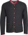 James & Nicholson - Herren Strickjacke im Trachtenlook (anthracite melange/red/red)