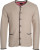 James & Nicholson - Men's Traditional Knitted Jacket (beige/anthracite melange/red)
