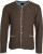James & Nicholson - Men's Traditional Knitted Jacket (brown melange/beige/royal)