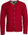 James & Nicholson - Men's Traditional Knitted Jacket (red/anthracite melange/green)