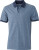 James & Nicholson - Herren Jersey Heather Polo (blue-melange/navy)