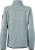 James & Nicholson - Damen Strickfleece Jacke (light-grey-melange/red)