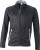 James & Nicholson - Herren Stretchfleece Jacke (black/silver)