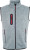 James & Nicholson - Herren Strickfleece Weste mit Stehkragen (light grey melange/red)