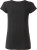 James & Nicholson - Damen Bio T-Shirt mit Rollsaum (black)