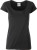 James & Nicholson - Damen Bio T-Shirt mit Rollsaum (black)