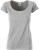 James & Nicholson - Damen Bio T-Shirt mit Rollsaum (grey heather)