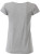 James & Nicholson - Damen Bio T-Shirt mit Rollsaum (grey heather)