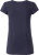 James & Nicholson - Damen Bio T-Shirt mit Rollsaum (navy)