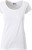 James & Nicholson - Damen Bio T-Shirt mit Rollsaum (white)