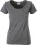 James & Nicholson - Damen Bio T-Shirt mit Brusttasche (black heather)