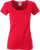 James & Nicholson - Damen Bio T-Shirt mit Brusttasche (red)