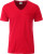 James & Nicholson - Men's Pocket V-Neck T-Shirt Organic (red)