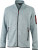 James & Nicholson - Herren Strickfleece Jacke (light-grey-melange/red)