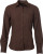 James & Nicholson - Popeline Bluse langarm (brown)