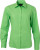 James & Nicholson - Popline Shirt longsleeve (lime green)