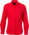 James & Nicholson - Popline Shirt longsleeve (tomato)