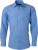 James & Nicholson - Popline Shirt longsleeve (aqua)