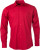 James & Nicholson - Popline Shirt longsleeve (red)