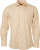 James & Nicholson - Popline Shirt longsleeve (stone)