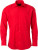 James & Nicholson - Popline Shirt longsleeve (tomato)