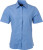 James & Nicholson - Popeline Bluse kurzarm (aqua)