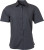 James & Nicholson - Popline Shirt shortsleeve (carbon)