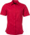 James & Nicholson - Popeline Bluse kurzarm (red)