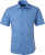 James & Nicholson - Popline Shirt shortsleeve (aqua)