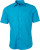 James & Nicholson - Popline Shirt shortsleeve (turquoise)