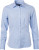 James & Nicholson - Herringbone Bluse langarm (light blue)