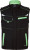 James & Nicholson - Workwear Summer Softshell Vest (black/lime green)