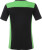 James & Nicholson - Damen Workwear T-Shirt (black/lime green)