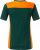 James & Nicholson - Damen Workwear T-Shirt (dark green/orange)