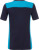 James & Nicholson - Damen Workwear T-Shirt (navy/turquoise)
