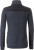 James & Nicholson - Damen Workwear Strickfleece Jacke (carbon melange/black)