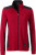 James & Nicholson - Ladies' knitted Workwear Fleece Jacket (red melange/black)