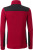 James & Nicholson - Damen Workwear Strickfleece Jacke (red melange/black)