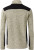 James & Nicholson - Herren Workwear Strickfleece Jacke (stone melange/black)