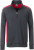 James & Nicholson - Workwear Halfzip Sweater (carbon/red)