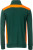 James & Nicholson - Workwear Halfzip Sweater (dark green/orange)