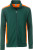 James & Nicholson - Men's Workwear Sweat Jacket (dark green/orange)