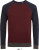 SOL’S - Heavy Raglan Sweater 3-farbig (oxblood/french navy)