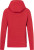 James & Nicholson - Men's Hooded Stretch Fleecejacket (red/carbon)