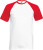 Fruit of the Loom - Shortsleeve Baseball T (White/Red)