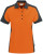 Hakro - Damen Poloshirt Contrast Mikralinar (orange/anthrazit)