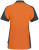 Hakro - Damen Poloshirt Contrast Mikralinar (orange/anthrazit)