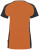 Hakro - Damen V-Shirt Contrast Mikralinar (orange/anthrazit)